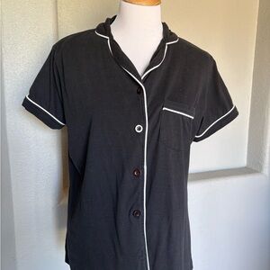 Mastectomy Recovery Button Front Top with White Piping